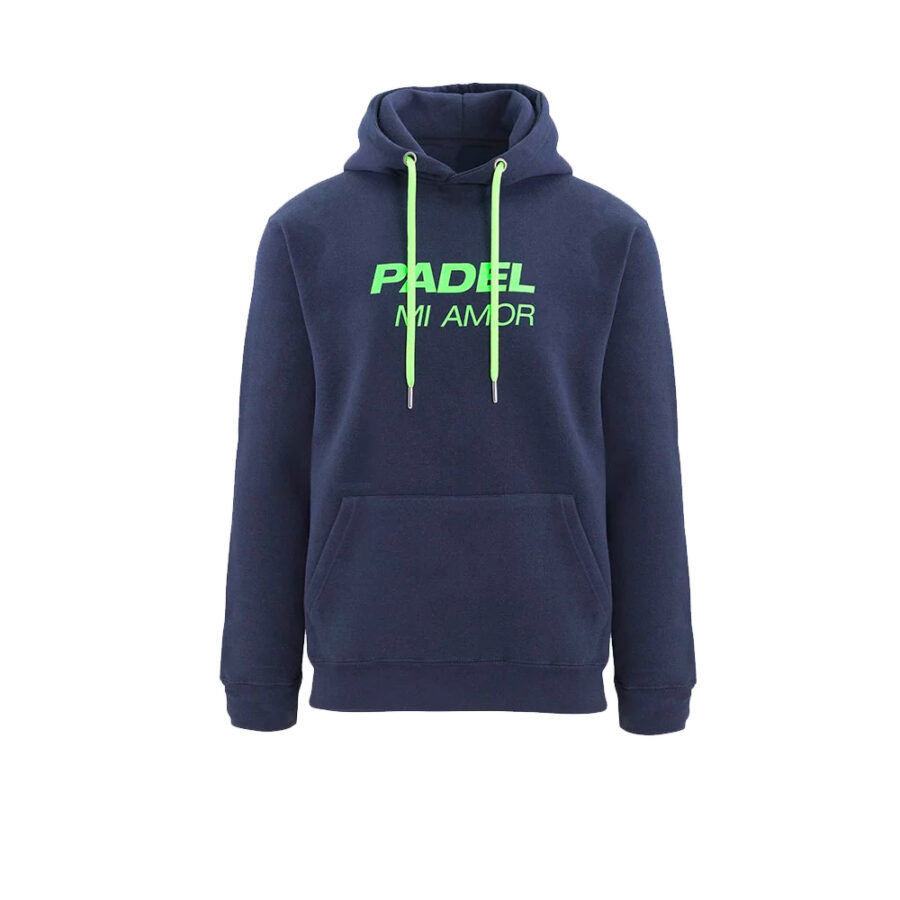 Felpa padel uomo blu navy con cappuccio