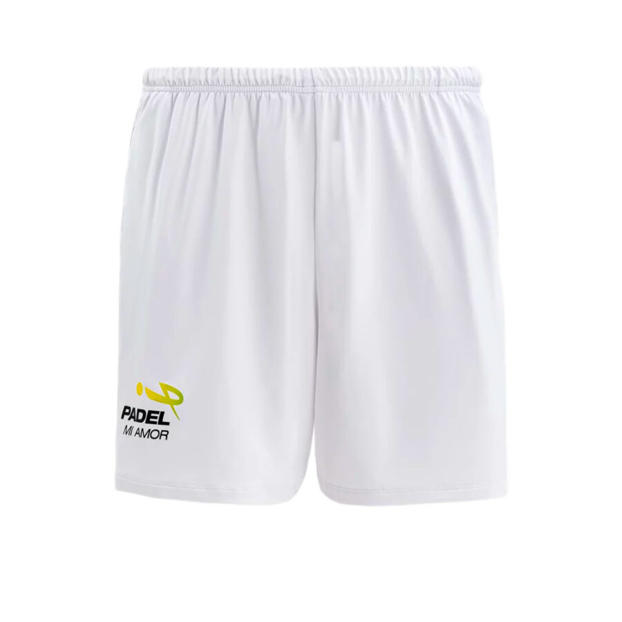 Pantaloncino padel uomo in tessuto bielastico bianco