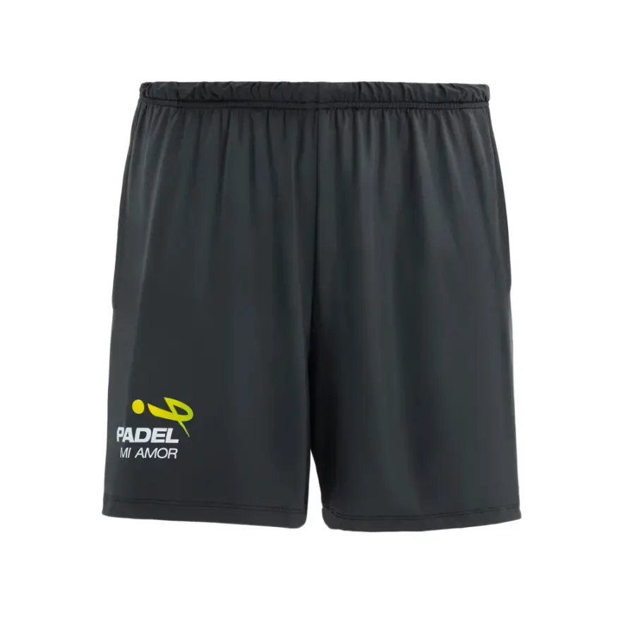 Pantaloncini padel uomo in tessuto bielastico nero
