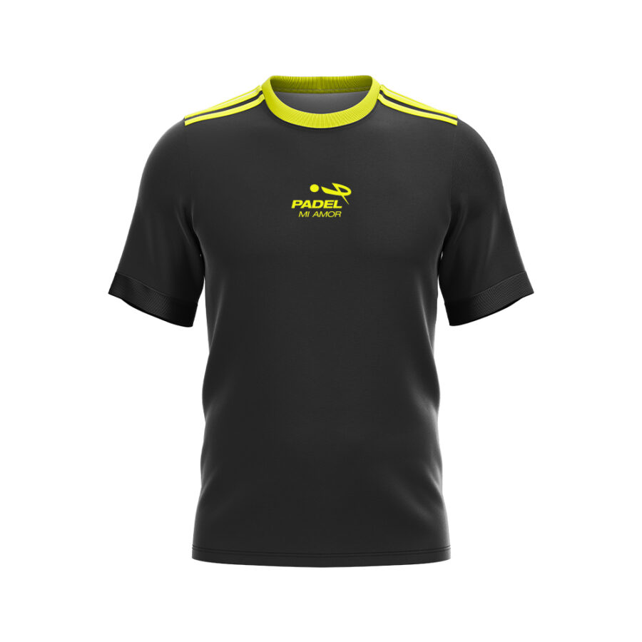 Maglia Padel Vieni a Rete (nera) front
