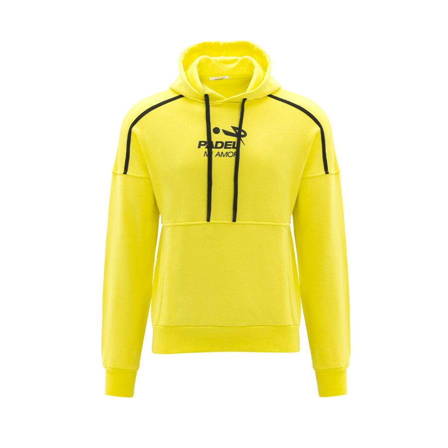 Felpa Padel Gialla con righe nere