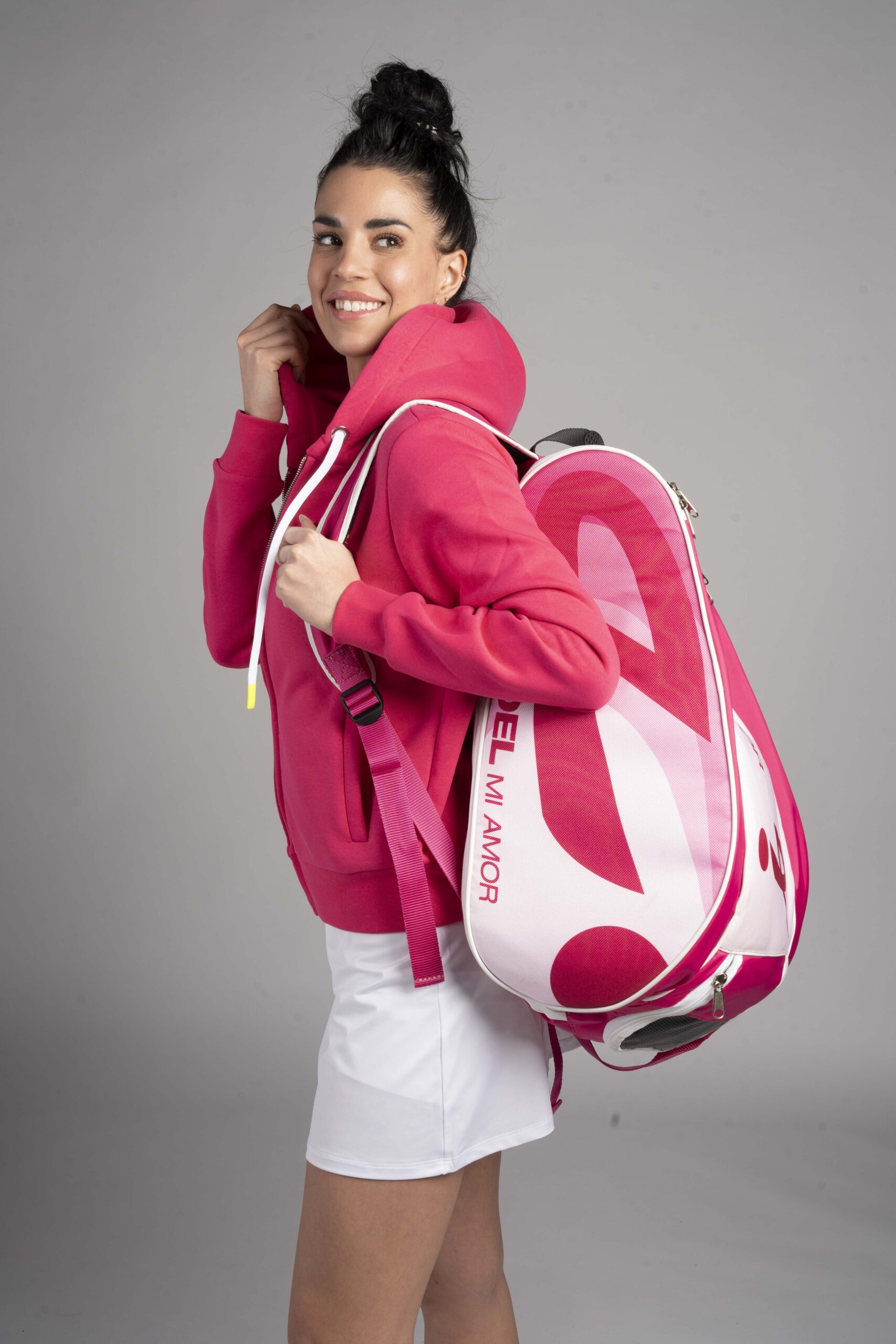 Felpa da padel donna fuxia