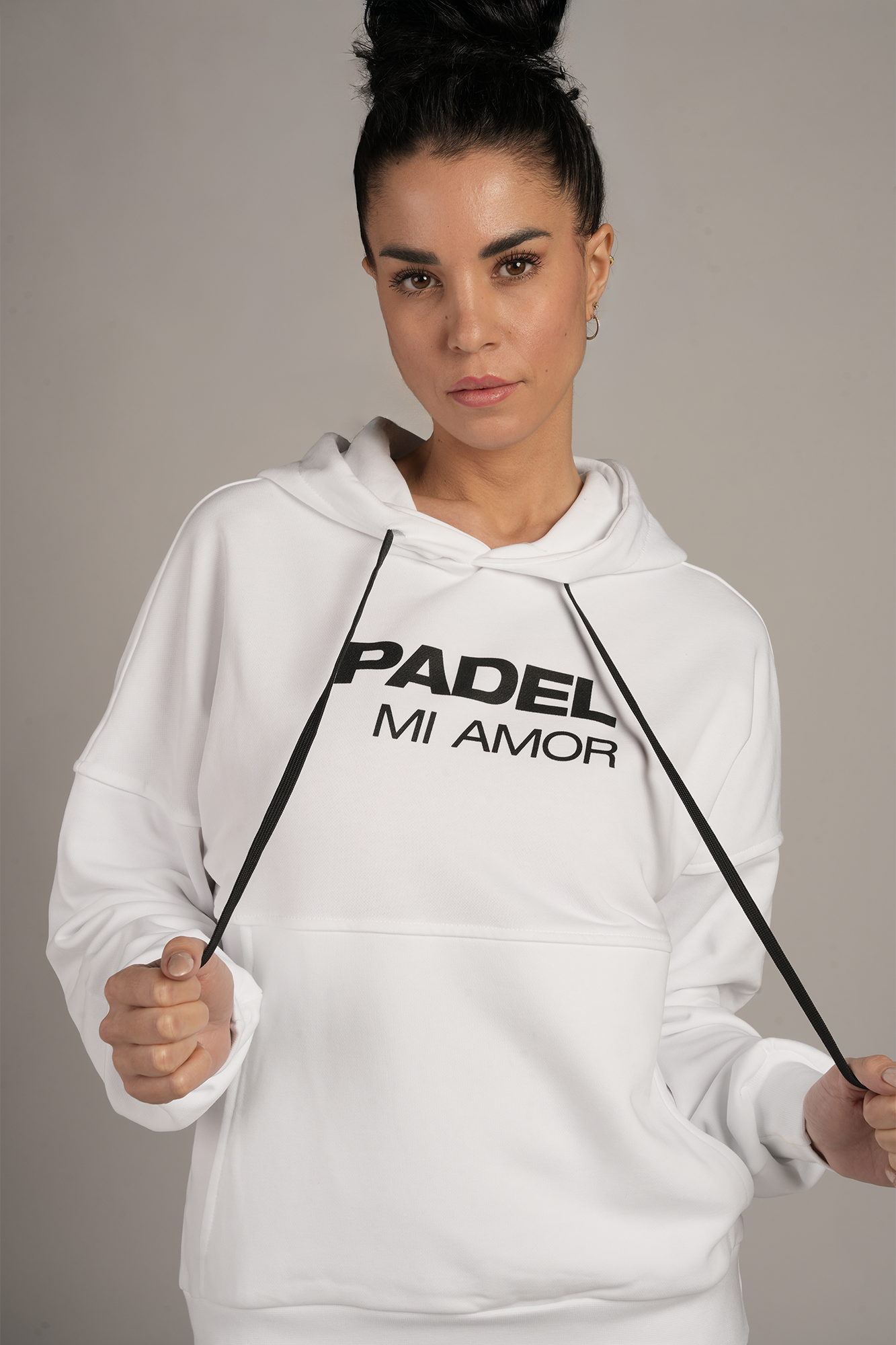 felpa padel donna mi amor bianca